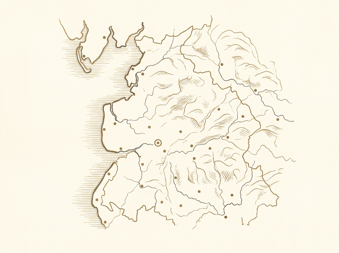 Illustrated map of Lancashire, where The Life Behind was started