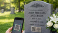 Memorial QR Code Plaque with Memory Page